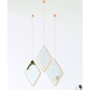 Umbra Dima Mirrors, Trio of Decorative Mirrors for Wall Decor, Apartment Décor